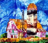 Iowa Series #59 (Silo & Broken Windmill).