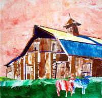Iowa Series #65 (Red Sheep, Blue Sheep).