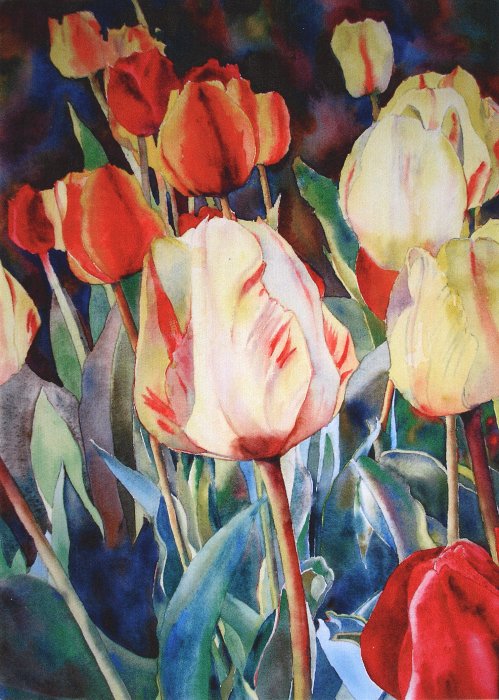 Spring Blossoms: Tulip Bed