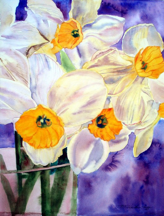 Sunlit Daffodils