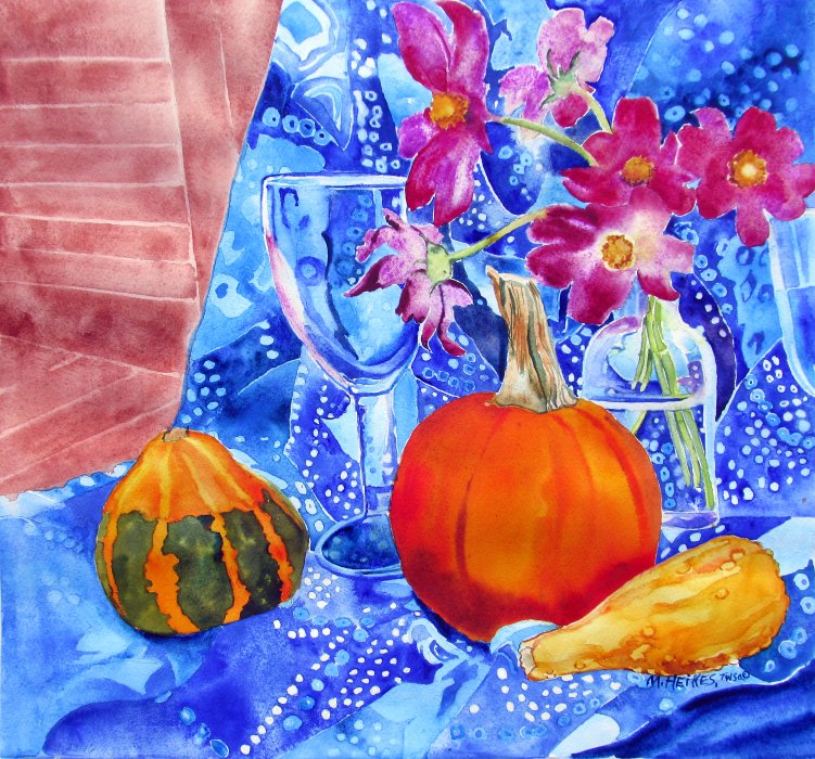 Gourds on Blue