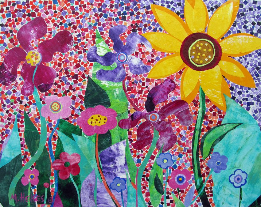 Mosaic Garden Series – Purple Pinwheels
