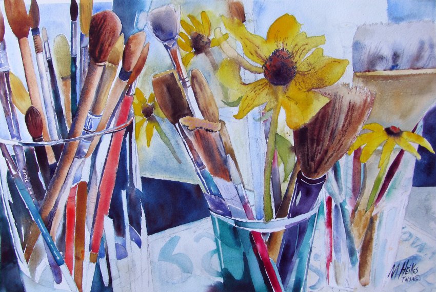 Rudbeckias & Brushes