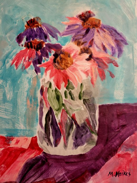 Coneflowers in a Ball Jar