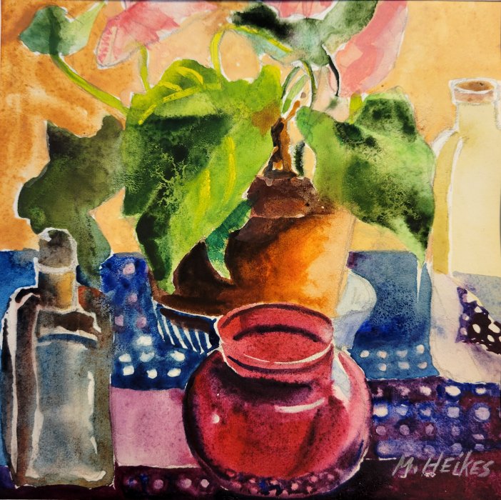 Still Life with Red Vase