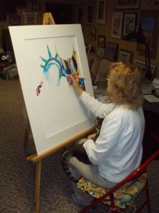 Lady Liberty in progress