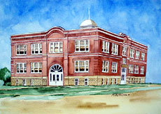 Cincinnati School Building The Cincinnati school in the early 20th century.